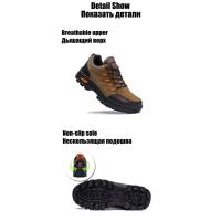 TaoBo, zapatos de senderismo de estilo clásico para hombre, zapatos deportivos de nieve con cordones de piel, zapatos de montaña con suela acolchada para hombre, zapatos de Trekking - details 2