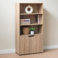 Mueble de Almacenamiento de Madera Natural Puerta Abierta, Compartimentos Organizados, 120x29x60 cm para Estudio, Dormitorio, Salón, Oficina y Biblioteca - details 3