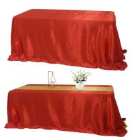 Mantel de satén para boda, fiesta, ración, ducha, Navidad, restaurante, banquete, mantel (rojo) - details 7