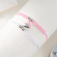 2 unids/set corazón romántico magnético atraer pareja para Mujeres Hombres moda cuerda trenzada pulsera a juego joyería de amistad - details 37