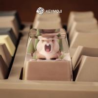 Tapa de teclado Marmota personalizada con personalidad, creatividad y estilo adorable de resina, para accesorios de teclados mecánicos. Tamaño 1U para tecla ESC, versión Niña Nezha 2: una cápsula de resina creativa y linda, ideal para entusiastas de los t - details 0