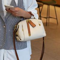Bolso de mano elegante para mujer, bolso cruzado de cuero genuino, bolso cuadrado con contraste de color - details 4