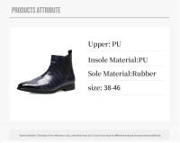 Patrón de cocodrilo británico las botas de los hombres cubren los pies retro cabeza puntiaguda - details 9