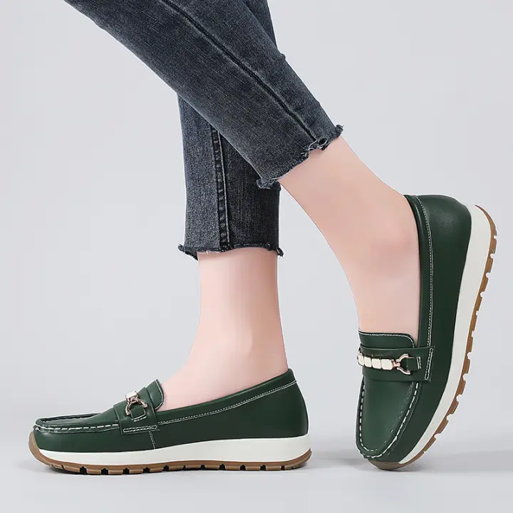 Zapatos casuales de negocios para mujer Mocasines cómodos y ligeros Slip On Work Flats - 1