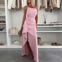 Elegante Vestido Largo de Cintura Alta con Cuello Desviado Moda Nocturna Elegante para Mujeres 2025 - details 6