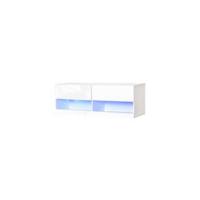 Mueble TV de Salón Moderno con Ruedas Mesa para Televisores de 42 Pulgadas Módulo TV con 1 Puerta y 2 Estantes de Almacenamiento 80x45x39,5 cm Blanco - details 8