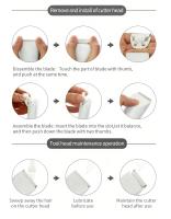 Máquina de afeitar eléctrica para hombres, dispositivo de depilación de cuerpo privado, máquina de afeitar silenciosa eléctrica para el hogar, recortadora de pelo corporal - details 4
