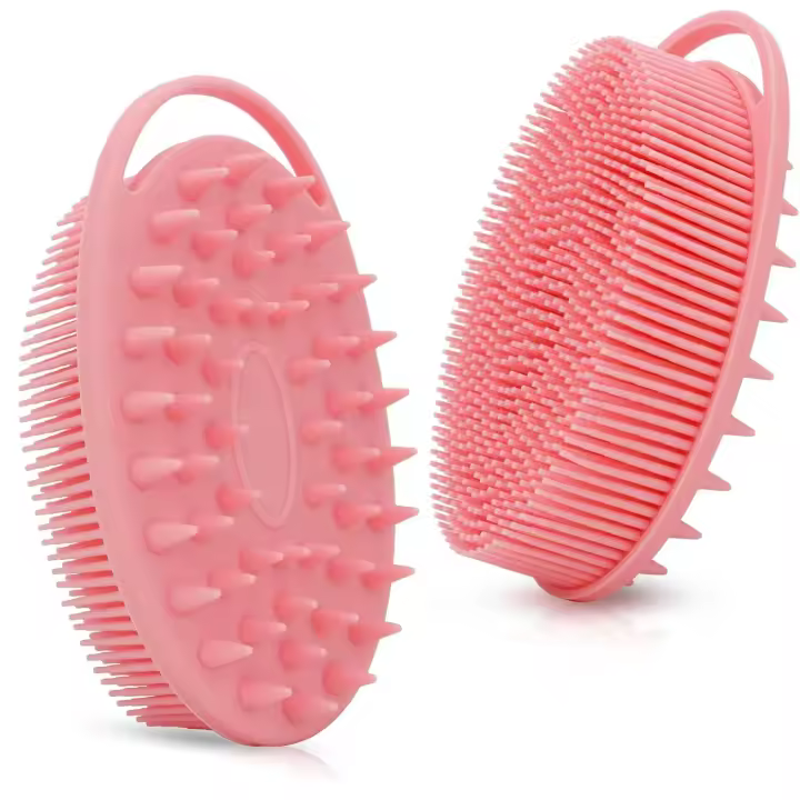 Cepillo corporal de silicona 2 en 1 para baño y champú, depurador corporal Exfoliante para uso en ducha, lufa de silicona Premium - 1