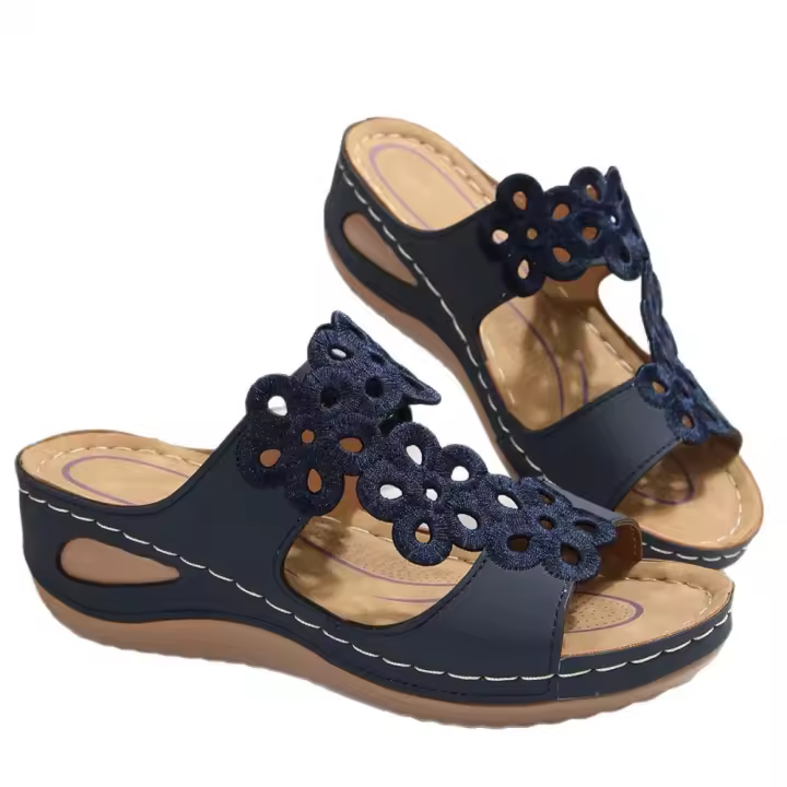 Sandalias de Mujer 2025, Nuevo Estilo Primavera y Verano Sandalias de Cuña Casual Huecas, Sandalias de Playa. - 1