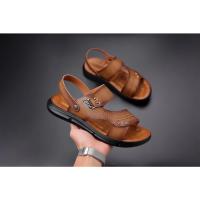 Sandalias de verano para hombre, cómodas sandalias de cuero con plataforma para exteriores, suela suave antideslizante, zapatos informales de trekking para verano, zapatos de playa para niño - details 15