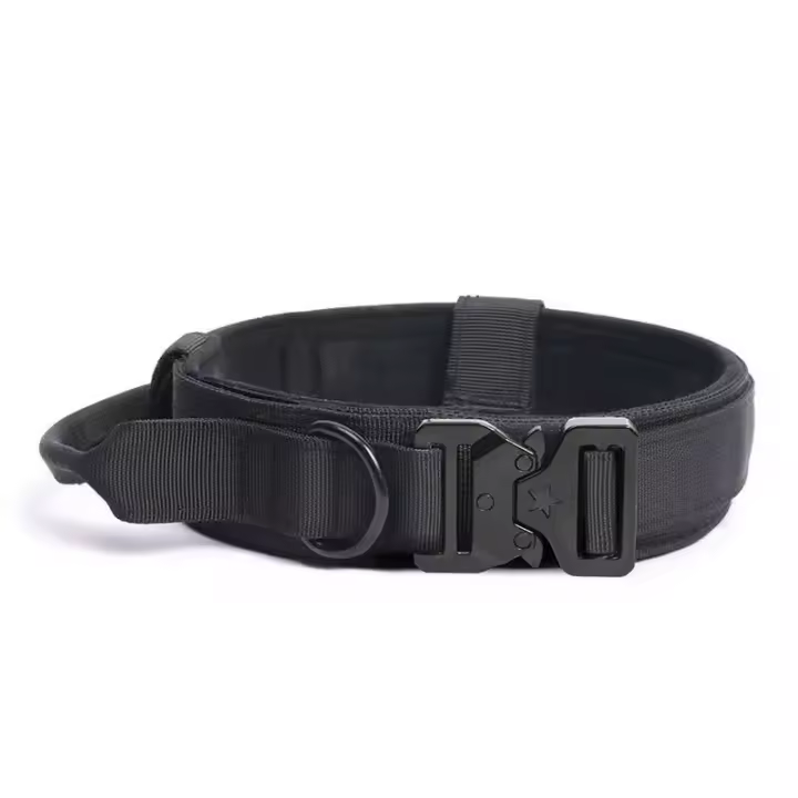 Productos mascotas, hebilla táctica perros al aire libre, Collar nailon transpirable, cuerda de tracción, collares militares - 1