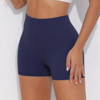 Pantalones cortos de Color sólido para mujer, pantalones cortos deportivos elásticos de cintura alta para Fitness, glúteos color melocotón, pantalones de Yoga para correr - details 41