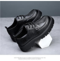 Nueva plataforma de moda, zapatos casuales, zapatos de cuero de punta grande para hombres de negocios británicos, cuero genuino - details 17
