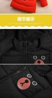 Winter New Baby Boys Jacket Solid Color Cartoon Bear Pattern Thicken Keep Warm Hooded Outwear For 1-6Y Kids Down Cotton Overcoat - details 10