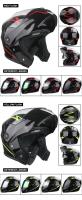 Casco de moto con lente de doble capa, modular de seguridad abatible, unisex con visera, homologado DOT - details 8