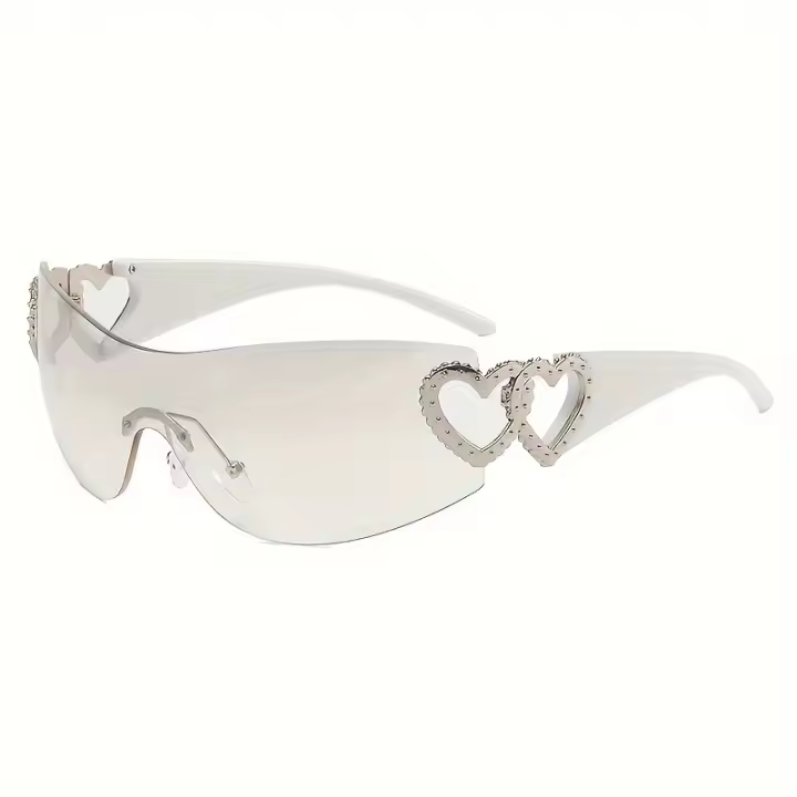 Gafas de Sol sin Marco Y2K para Mujer, Gafas de Sol de color sólido - 1