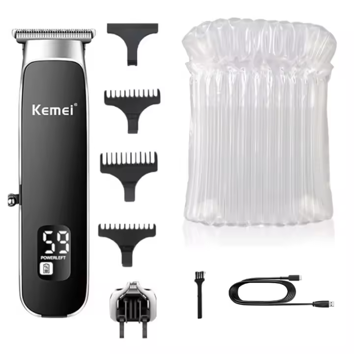 Kemei-cortadora de pelo profesional para hombre, recortadora de barba eléctrica, máquina de corte de pelo recargable, contornos, 1893 - 1