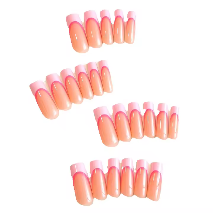 Armadura armadura francesa simple piqueta parche de uñas removible uñas postizas 24 piezas - 1