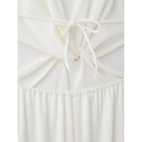 Vestido playero elegante con cuello halter en V profundo para mujer, estilo personalizado, nuevo. - details 11