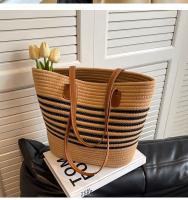 Bolso de estilo francés para mujer, gran capacidad, nuevo bolso versátil de hombro tejido de paja, bolso de mano para vacaciones en la playa - details 20