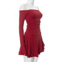 M23DS735 Vestido superior de color sólido plisado de cintura alta ajustado nuevo a la moda para mujer - details 73
