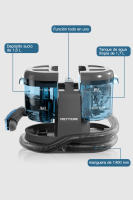Aspiradora para alfombras PrettyCare PC808, aspiradora para tapicería con rociador de agua, 3 en 1, rocía/limpia/aspira, succión de 15 KPA, quitamanchas para mascotas/limpia autos, 30 minutos, con tanques de agua limpia/sucia, manguera de 1,4 m - details 5