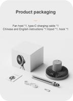 Ventilador eléctrico de escritorio recargable para acampada, circulador portátil inalámbrico de techo con Banco de energía - details 3
