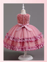 Vestido Formal de Tul Abullonado para Bebé Princesa de Encaje para Fiesta de Cumpleaños de Niña de las Flores Infantil - details 9