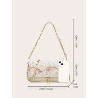 Bolso bandolera cuadrado pequeño con cadena y bordado estilo chino de diseño de nicho nuevo para mujer 2025 - details 0
