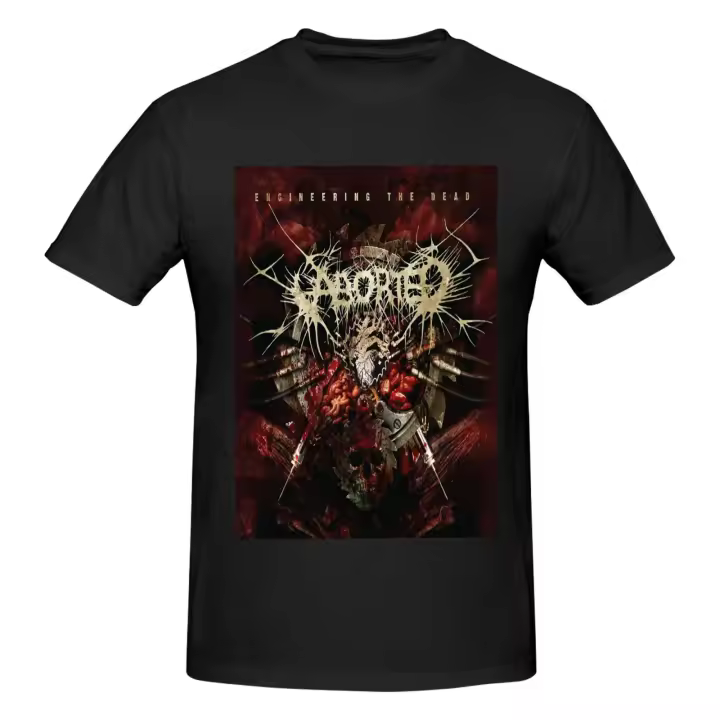 Aborted Engineering the Dead-Camiseta de manga corta para hombre, Camisa de algodón, color negro - 1