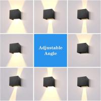 Aplique Pared Exterior, 12W Impermeable IP65 Lampara de pared Interior Exterior Luz Cálida 3000K 1000 lm Ángulo ajustable Lámpara Pared Blanco para Porche Salón Dormitorio - details 20