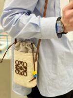 ⭐ ⭐ ⭐ Bolso de paja francés 2025 nuevo bolso Luojia tejido a mano bolso de mujer bolso de cubo bolso de mensajero de hombro bolso pequeño verano - details 3
