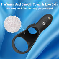 Estimulador clitoriano con anillo de gallo con funda para pene vibratorio, extensión vibratoria con anillo para pene y estimulación del punto G de 10 velocidades, funda para mejorar la circunferencia, juguete para adultos para parejas - details 2