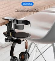"Soporte para Auriculares y Vaso 2 en 1 |   Organizador Giratorio 360° °   Sin perforación |   Soporte de Pared y Escritorio en Aluminio. |   Multifuncional para Gaming y Oficina |   Base Adhesiva Fuerte y Ajustable |   Ideal para mantener tu espacio orde - details 4