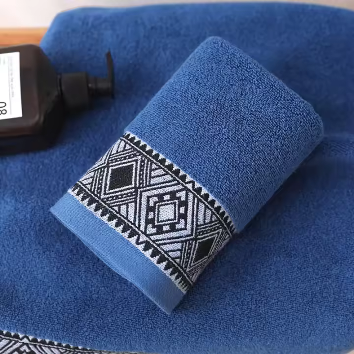 Toalla de cara bordada 100% algodón, juego de baño de lujo para Hotel, ducha, toalla turca suave y muy absorbente para gimnasio - 1