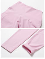 Conjunto de Yoga para Mujer de Manga Larga y Ajustado Traje Deportivo de Fitness de Cintura Alta Secado Rápido Top Largo + Leggings Material Exterior de Nylon Adecuado para Primavera/Verano - details 28