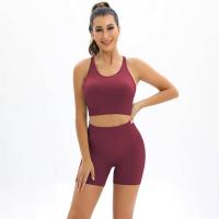 Conjunto de yoga sin costuras para mujer, sujetador, ropa de entrenamiento para correr, pantalones cortos de cintura alta, sujetador deportivo - details 13