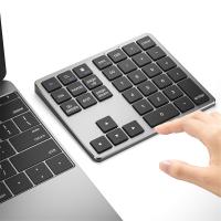 Teclado numérico inalámbrico ultradelgado con Bluetooth, 2,4G, recargable por USB, para IOS y Android, color negro - details 2