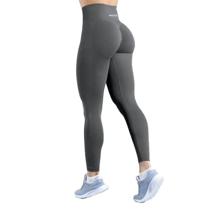 NVGTN-mallas dinámicas profesionales para mujer, pantalones sin costuras, suaves, para Fitness, Yoga, gimnasio, correr, bicicleta, 2,0 - 1