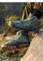 Botines impermeables para hombre, botas de nieve cálidas de felpa, zapatillas de trabajo para exteriores, zapatos descalzos de invierno - details 16