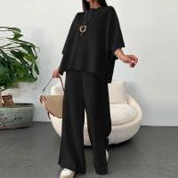 Conjunto de Top y pantalones Vintage para mujer, traje de pantalones sueltos informales para mujer - details 2