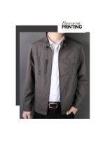 Chaqueta Ligera de Primavera para Hombres Ajuste Delgado, Corte Casual, Material de Poliéster, Cierre de Cremallera, Ideal para Trabajo y Uso al Aire Libre - details 7