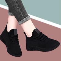 Zapatillas de deporte transpirables con punta redonda para mujer, zapatos informales y cómodos de suela gruesa, a la moda, para primavera y otoño - details 7