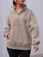 Sudadera cálida con cremallera para mujer estilo coreano Otoño-Invierno - details 9