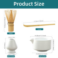 Juego de Té Matcha de Cerámica 4 Piezas: Soporte de Basto, Bol de Té, Molinillo, Cepillos - details 5