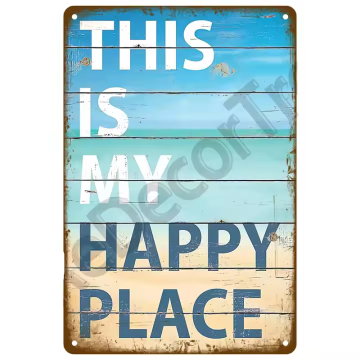 Placa decorativa de hierro para decoración de pared del hogar, placa de hojalata para Bar, playa, casa, Surf, Club, arte de verano - 1