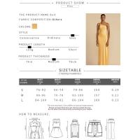 Vestido Largo de Seda para Mujer Elegante, Sin Mangas, Espalda Descubierta, Hombros Descubiertos - details 0