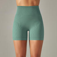 Pantalones cortos deportivos de Yoga para mujer, mallas sin costuras para correr, ciclismo, cintura alta, entrenamiento, gimnasio, verano - details 13