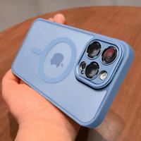 Funda magnética de lujo con armadura translúcida mate a prueba de golpes para iPhone 14, 13, 12, 11, 15 Pro Max Plus, funda de carga inalámbrica Magsafe - details 8