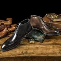 Zapatos con cordones transpirables de corte alto para hombre, botas de cuero italiano para hombre, zapatos - details 7